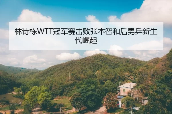 林诗栋WTT冠军赛击败张本智和后男乒新生代崛起